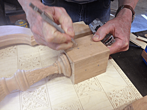 Measuring for peg holes